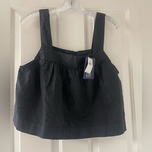 New GAP Black Linen Top (Large)